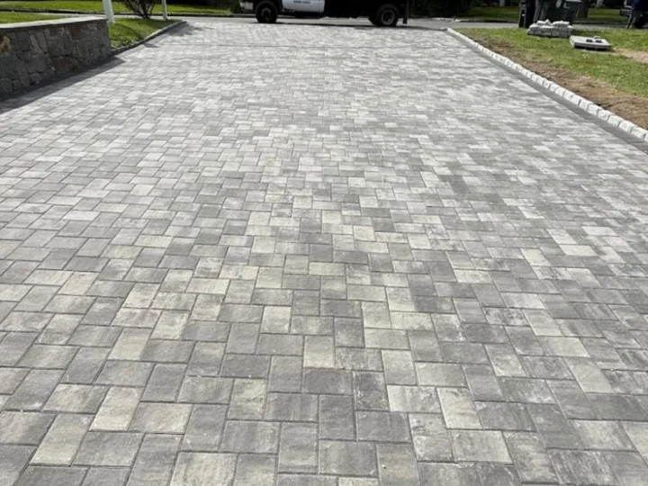 Wide Paver Driveway — RTJ Construction